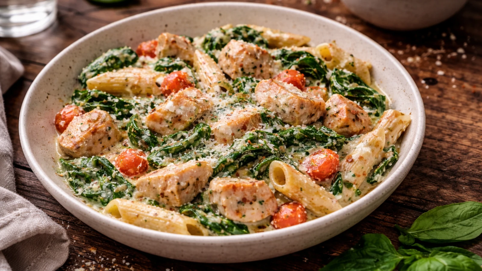 Hähnchen in Spinat-Parmesan-Soße