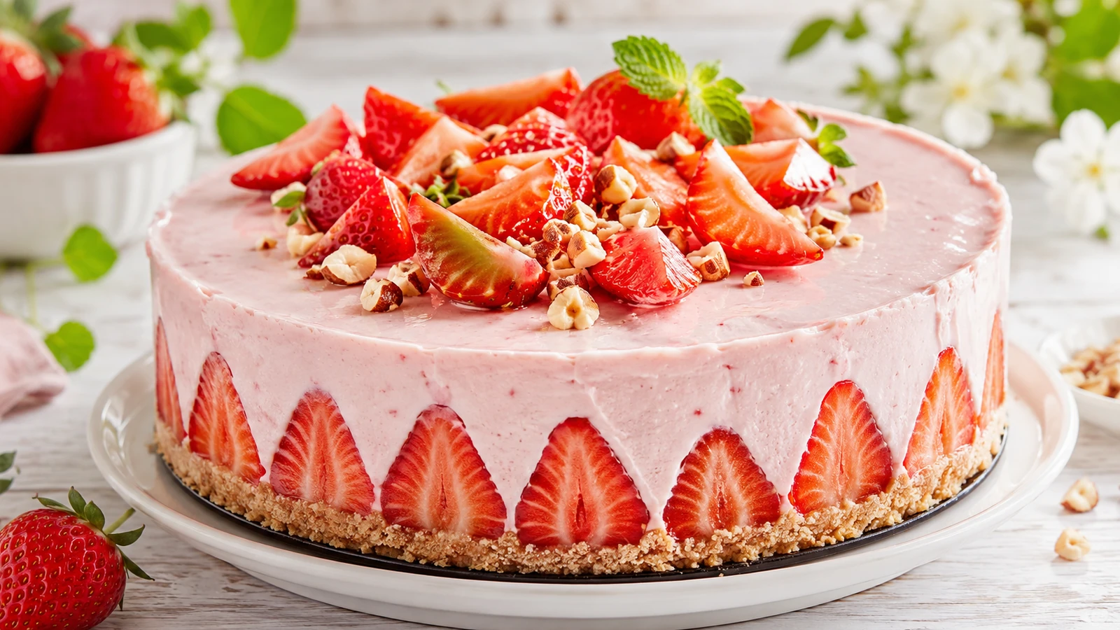 Erdbeer-Cheesecake ohne Backen